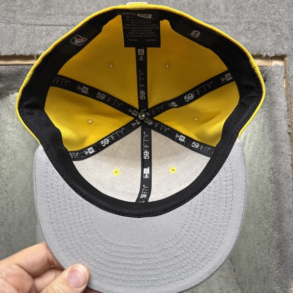 Utah Jazz‎ Fitted Hat 8 Yellow Gray New Era NBA Embroidered Cap Basketball - Picture 7 of 8
